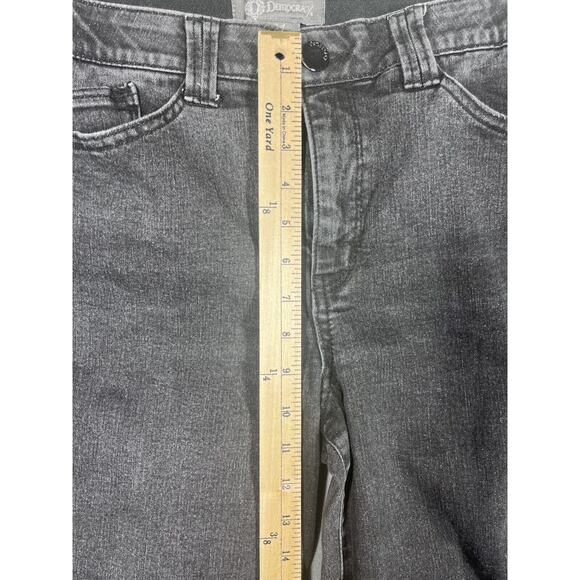 Democracy Skinny Jeans Women 14 Black Denim Mid-Rise 5-Pocket Medium Wash Preppy - Picture 6 of 8